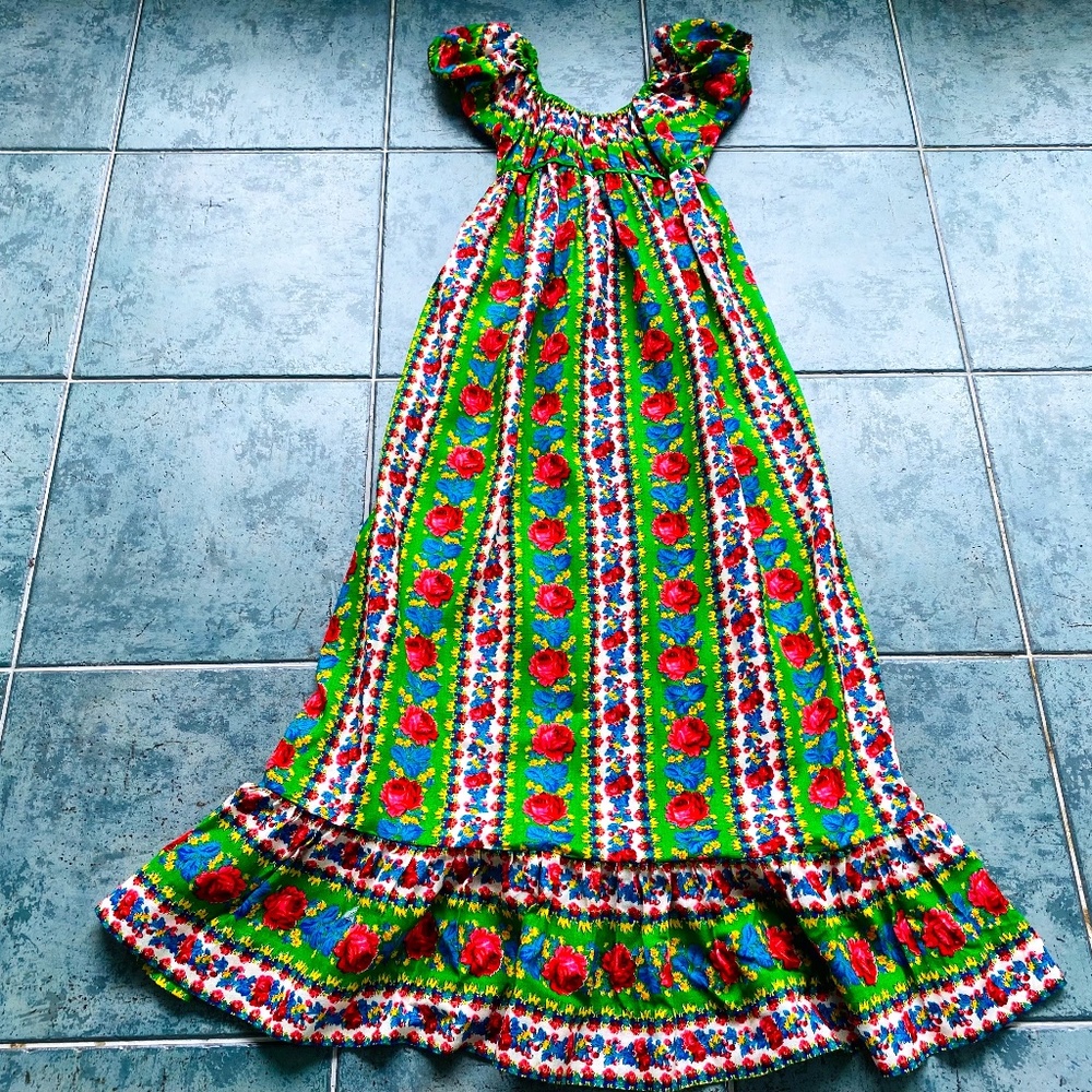 Vintage Anne Fogarty A.F. Boutique Boho Maxi Dress